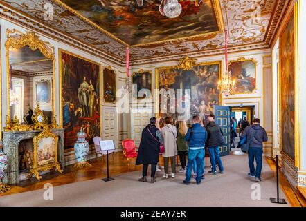 STOCKHOLM, SUÈDE, 21 AVRIL 2019 : chambres joliment décorées du palais Drottningholm près de Stockholm, Suède Banque D'Images