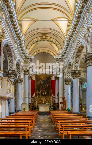 RAGUSA, ITALIE, 26 AVRIL 2017 : intérieur de la Chiesa Anime Sante del Purgatorio à Ragusa, Sicile, Italie Banque D'Images