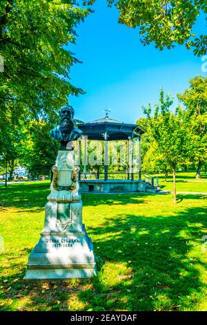 BELGRADE, SERBIE, 26 AOÛT 2017 : statue de Jovan Subotic à Belgrade, Serbie Banque D'Images