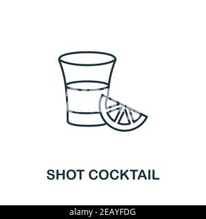 Icône cocktail. Un élément simple de la collection de boissons. Icône Creative Shot cocktail pour la conception Web, les modèles, les infographies et bien plus encore Illustration de Vecteur