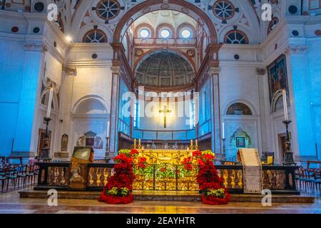 MILAN, ITALIE, 2 JANVIER 2018 : intérieur du monastère de Santa Maria delle Grazie à Milan, Italie. Banque D'Images