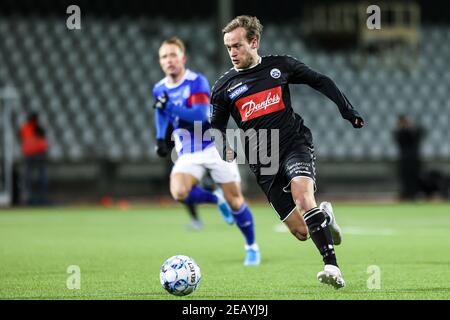 Copenhague, Danemark. 10 février 2021. Baard Finne (11) de SoenderjyskE vu dans le match de Pokalen de Sydbank entre Fremad Amager et SoenderjyskE à Sundby Idraetsprack à Copenhague. (Crédit photo : Gonzales photo/Alamy Live News Banque D'Images