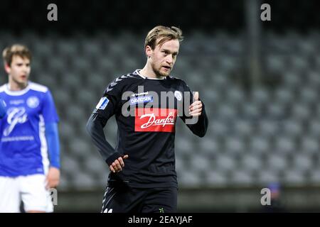 Copenhague, Danemark. 10 février 2021. Baard Finne (11) de SoenderjyskE vu dans le match de Pokalen de Sydbank entre Fremad Amager et SoenderjyskE à Sundby Idraetsprack à Copenhague. (Crédit photo : Gonzales photo/Alamy Live News Banque D'Images