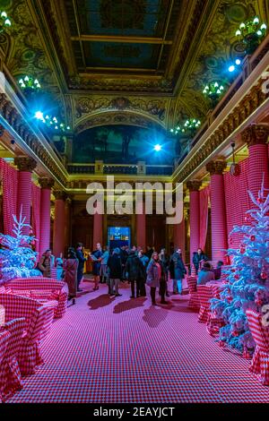 MONACO, MONACO, 29 DÉCEMBRE 2017 : intérieur du Casino de Monte Carlo Banque D'Images