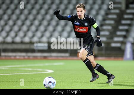 Copenhague, Danemark. 10 février 2021. Stefan Gartenmann (2) de SoenderjyskE vu dans le match de Pokalen de Sydbank entre Fremad Amager et SoenderjyskE à Sundby Idraetstenk à Copenhague. (Crédit photo : Gonzales photo/Alamy Live News Banque D'Images