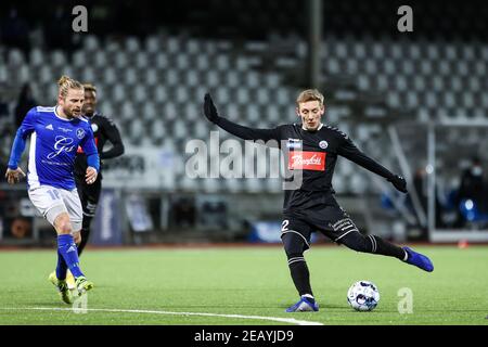 Copenhague, Danemark. 10 février 2021. Emil Frederiksen (22) de SoenderjyskE vu dans le match de Pokalen de Sydbank entre Fremad Amager et SoenderjyskE à Sundby Idraetsprack à Copenhague. (Crédit photo : Gonzales photo/Alamy Live News Banque D'Images