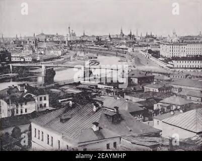 Début 1892 photographie de la ville russe de Moscou Banque D'Images