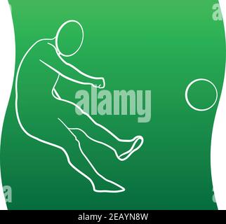 Icône de la ligne de football d'un ensemble sportif. Badge isolé pour site Web ou application - infographies de stock. Vecteur EPS 10 Illustration de Vecteur