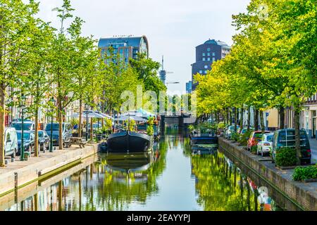 LA HAYE, PAYS-BAS, 7 AOÛT 2018 : vue sur la place Grote Markt à la Haye, pays-Bas Banque D'Images