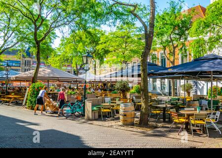 LA HAYE, PAYS-BAS, 7 AOÛT 2018 : vue sur la place Grote Markt à la Haye, pays-Bas Banque D'Images