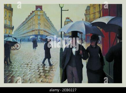 Paris Street ; Rainy Day 1877 Banque D'Images