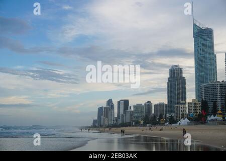 Gold Coast Surfers Paradise Beach Queensland Australie stock photo stock Images photos Banque D'Images