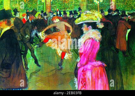 Bal au Moulin Rouge 1900 Banque D'Images