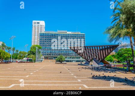 TEL AVIV, ISRAËL, 10 SEPTEMBRE 2018 : vue de la place Rabin à tel Aviv, Israël Banque D'Images