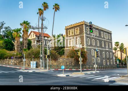 TIBERIAS, ISRAËL, 14 SEPTEMBRE 2018 : vue aérienne du centre-ville de Tiberias, Israël Banque D'Images