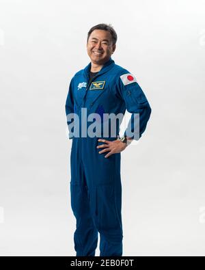 Japon Aerospace exploration Agency astronaute et SpaceX Crew-2 Mission Specialist Akihiko Hoshide portrait au Johnson Space Center le 29 septembre 2020 à Houston, Texas. Banque D'Images