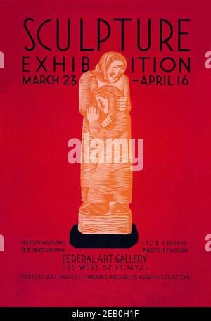 Exposition de sculpture : projet d'art fédéral WPA Banque D'Images