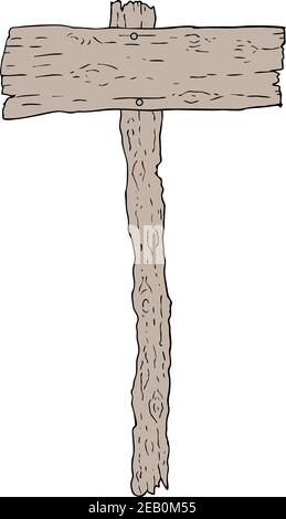 Pancarte en bois Illustration de Vecteur