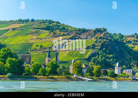 BACHARACH, ALLEMAGNE, 16 AOÛT 2018 : ville de Bacharach en Allemagne Banque D'Images