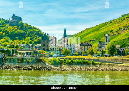 BACHARACH, ALLEMAGNE, 16 AOÛT 2018 : ville de Bacharach en Allemagne Banque D'Images