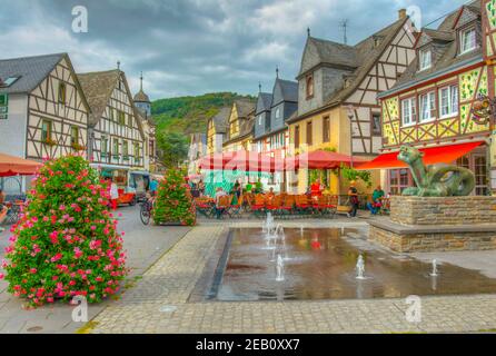 KOBERN-GONDORF, ALLEMAGNE, 15 AOÛT 2018 : place à Kobern-Gondorf, Allemagne Banque D'Images