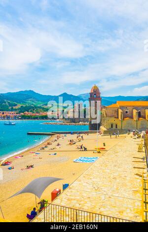 COLLIOURE, FRANCE, 26 JUIN 2017 : Église notre-Dame des Anges à Collioure, France Banque D'Images