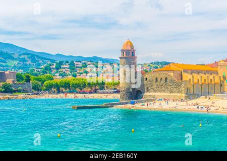 COLLIOURE, FRANCE, 26 JUIN 2017 : Église notre-Dame des Anges à Collioure, France Banque D'Images