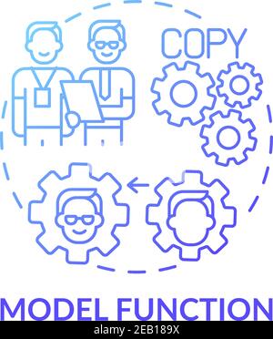 Icône de concept transfert d'expérience entre les employés Illustration de Vecteur