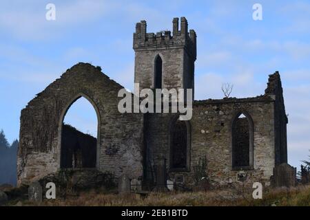 Ruines de l'église Castlemacadam à Avoca Irlande Banque D'Images