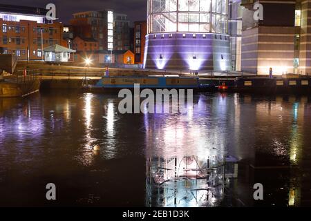 Réflexions gelées du musée Royal Armouries de Leeds. Banque D'Images
