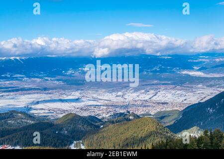 Vue aérienne de Bansko en Bulgarie Banque D'Images