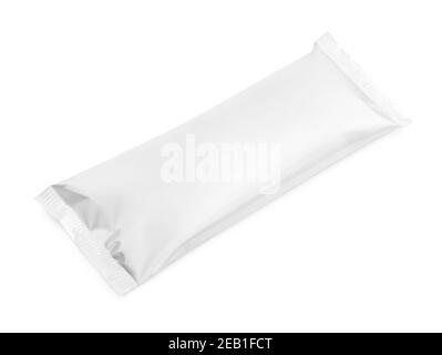 Vide poche en plastique emballage snack isolé sur fond blanc avec clipping path Banque D'Images