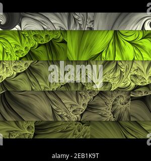 L'art fractal des bandes de couleur arrière-plan modèle Banque D'Images