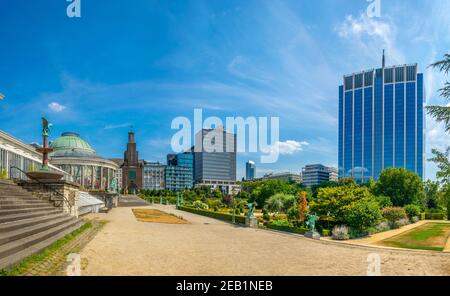 BRUXELLES, BELGIQUE, 4 AOÛT 2018 : vue sur le jardin botanique de Bruxelles, Belgique Banque D'Images