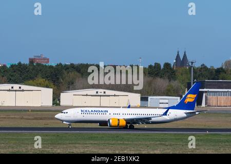 Berlin Allemagne - avril 21. 2018: Icelandair Boeing 737 max 8 à l'aéroport de Berlin Tegel Banque D'Images