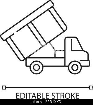 Icône linéaire du chariot de reprise Illustration de Vecteur