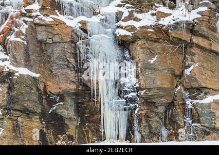 Hawk Lake Log Chute Algonquin Highlands Haliburton County Ontario Canada Banque D'Images
