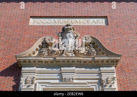 Harvard University Fogg Art Museum au 32 Quincy Street, à côté de Old Harvard Yard, dans le centre historique de Cambridge, Massachusetts, États-Unis. Banque D'Images