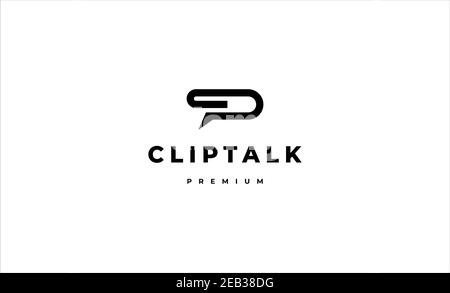 clip chat logo design vecteur Banque D'Images