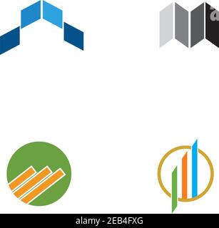 Logo de l'entreprise financement et symboles vector concept illustration Illustration de Vecteur