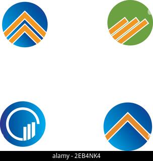 Logo de l'entreprise financement et symboles vector concept illustration Illustration de Vecteur