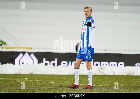 Odense, Danemark. 11 février 2021. Christian Vestergaard (28) d'Odense Boldklub vu pendant le match de la coupe de Sydbank danoise entre Odense Boldklub et le FC Midtjylland au Parc d'énergie nature d'Odense. (Crédit photo : Gonzales photo/Alamy Live News Banque D'Images