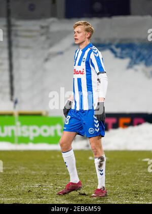 Odense, Danemark. 11 février 2021. Christian Vestergaard (28) d'Odense Boldklub vu pendant le match de la coupe de Sydbank danoise entre Odense Boldklub et le FC Midtjylland au Parc d'énergie nature d'Odense. (Crédit photo : Gonzales photo/Alamy Live News Banque D'Images