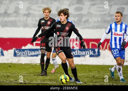 Odense, Danemark. 11 février 2021. Nicolas Madsen (43) du FC Midtjylland vu pendant le match de la coupe de Sydbank danoise entre Odense Boldklub et le FC Midtjylland au parc d'énergie nature à Odense. (Crédit photo : Gonzales photo/Alamy Live News Banque D'Images