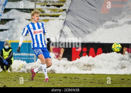 Odense, Danemark. 11 février 2021. Christian Vestergaard (28) d'Odense Boldklub vu pendant le match de la coupe de Sydbank danoise entre Odense Boldklub et le FC Midtjylland au Parc d'énergie nature d'Odense. (Crédit photo : Gonzales photo/Alamy Live News Banque D'Images