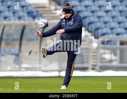 Gregor Townsend, entraîneur-chef écossais, lors d'une séance d'entraînement au stade BT Murrayfield, à Édimbourg. Date de la photo : vendredi 12 février 2021. Banque D'Images