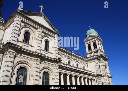 Christchurch, Canterbury, Nouvelle-Zélande - Cathédrale catholique romaine du Saint Sacrement. La cathédrale s'est effondrée lors du tremblement de terre de 2011. Banque D'Images