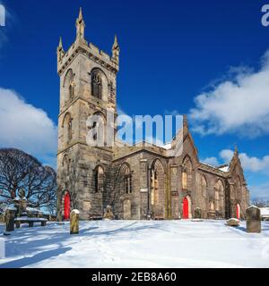 Les monuments écossais dans un hiver particulièrement froid et sombre au milieu de la pandémie mondiale. Banque D'Images