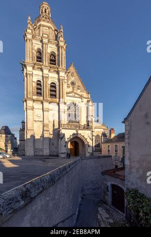 Blois, France - 26 décembre 2020 : Cathédrale Saint-Louis, Blois, France Banque D'Images