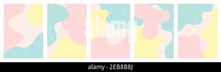 Grand jeu de couvertures de mise en évidence de vecteur. Illustration de Vecteur